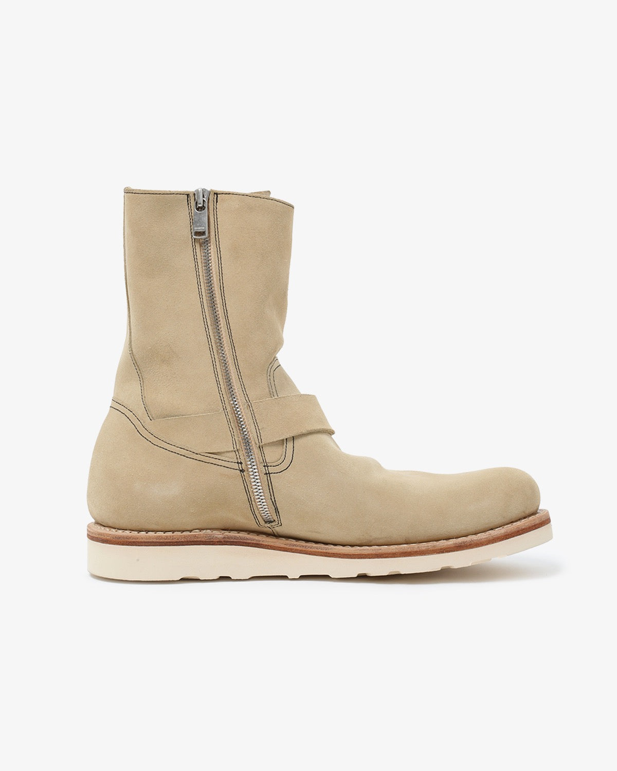 BIKER ZIP UP BOOTS COW LEATHER