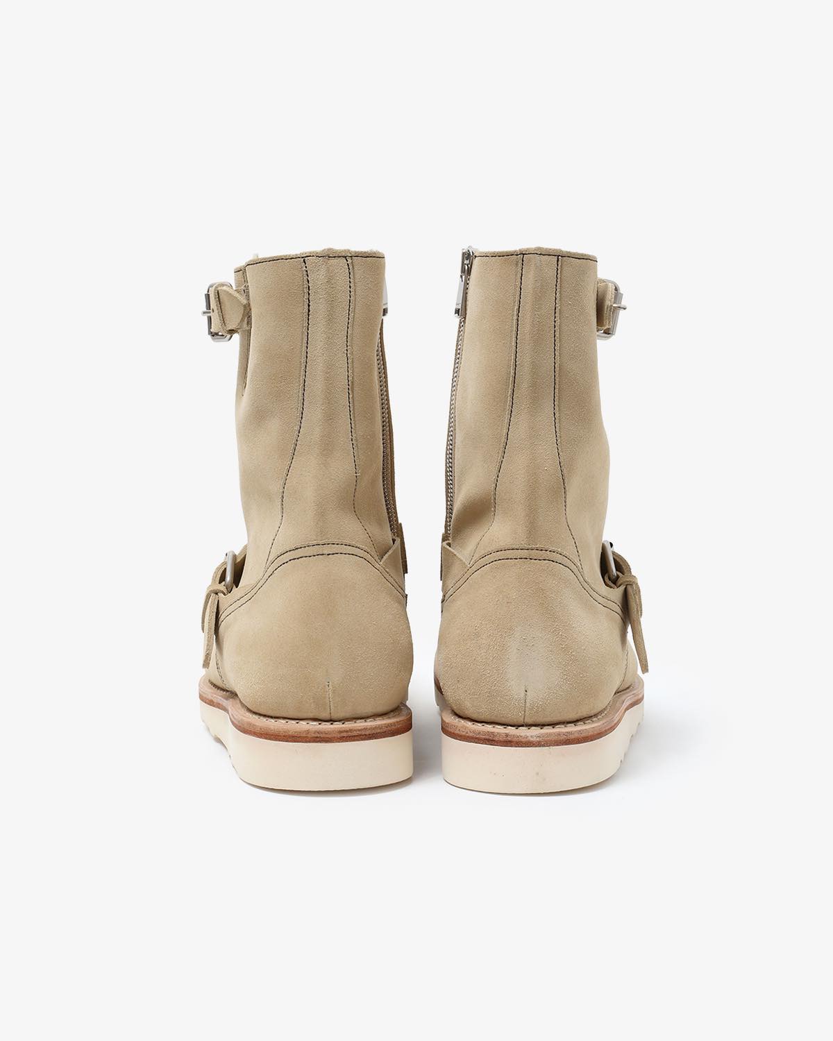 BIKER ZIP UP BOOTS COW LEATHER