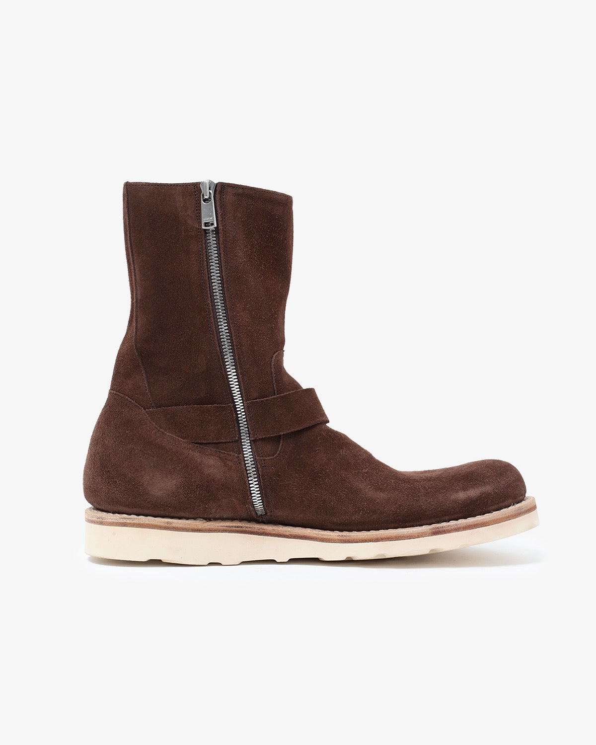 BIKER ZIP UP BOOTS COW LEATHER