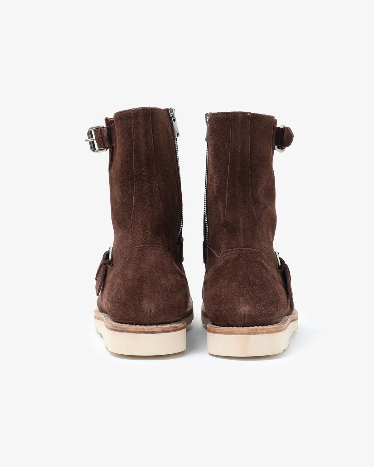 BIKER ZIP UP BOOTS COW LEATHER