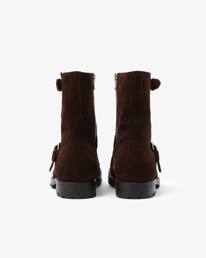 BIKER ZIP UP BOOTS COW LEATHER