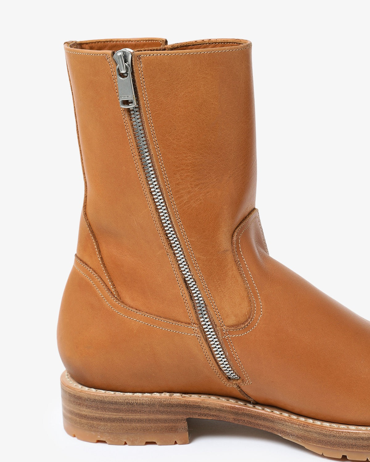 WORKER ZIP UP BOOTS COW LEATHER