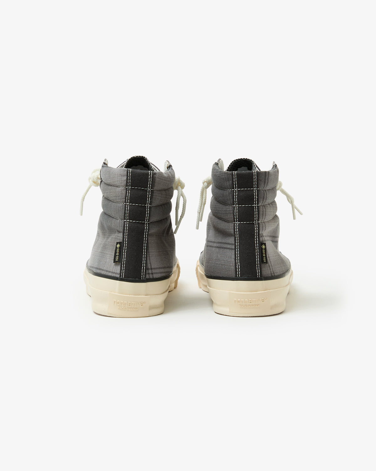 DWELLER TRAINER 2 HI COTTON TWILL OMBRE CHECK by Rafu WITH GORE-TEX