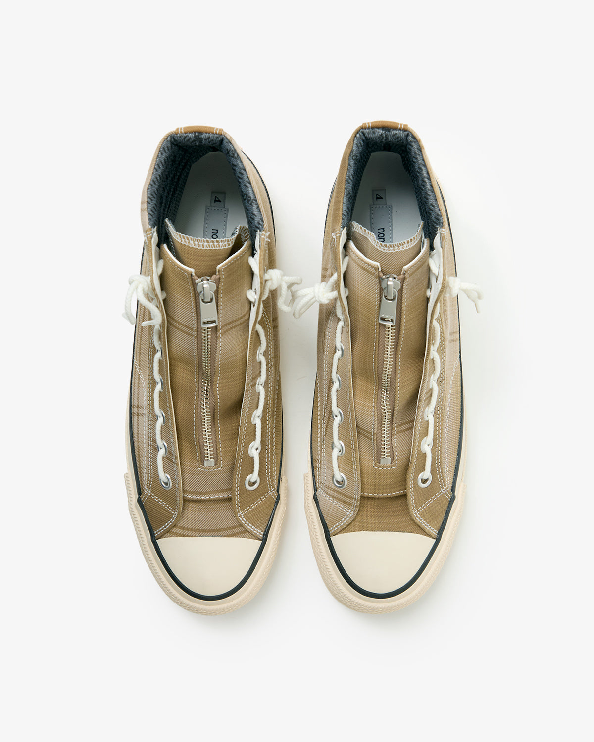 DWELLER TRAINER 2 HI COTTON TWILL OMBRE CHECK by Rafu WITH GORE-TEX