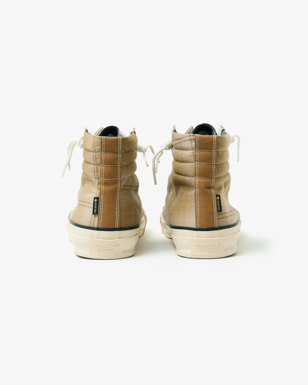 DWELLER TRAINER 2 HI COTTON TWILL OMBRE CHECK by Rafu WITH GORE-TEX