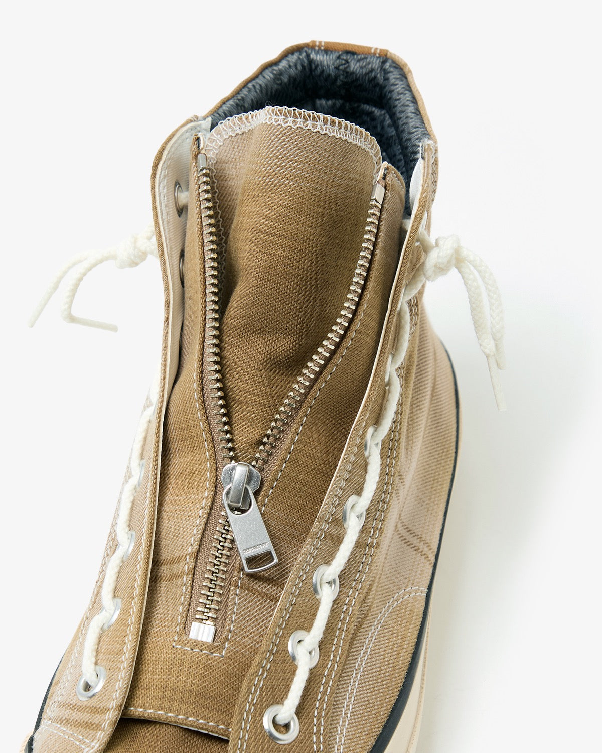 DWELLER TRAINER 2 HI COTTON TWILL OMBRE CHECK by Rafu WITH GORE-TEX