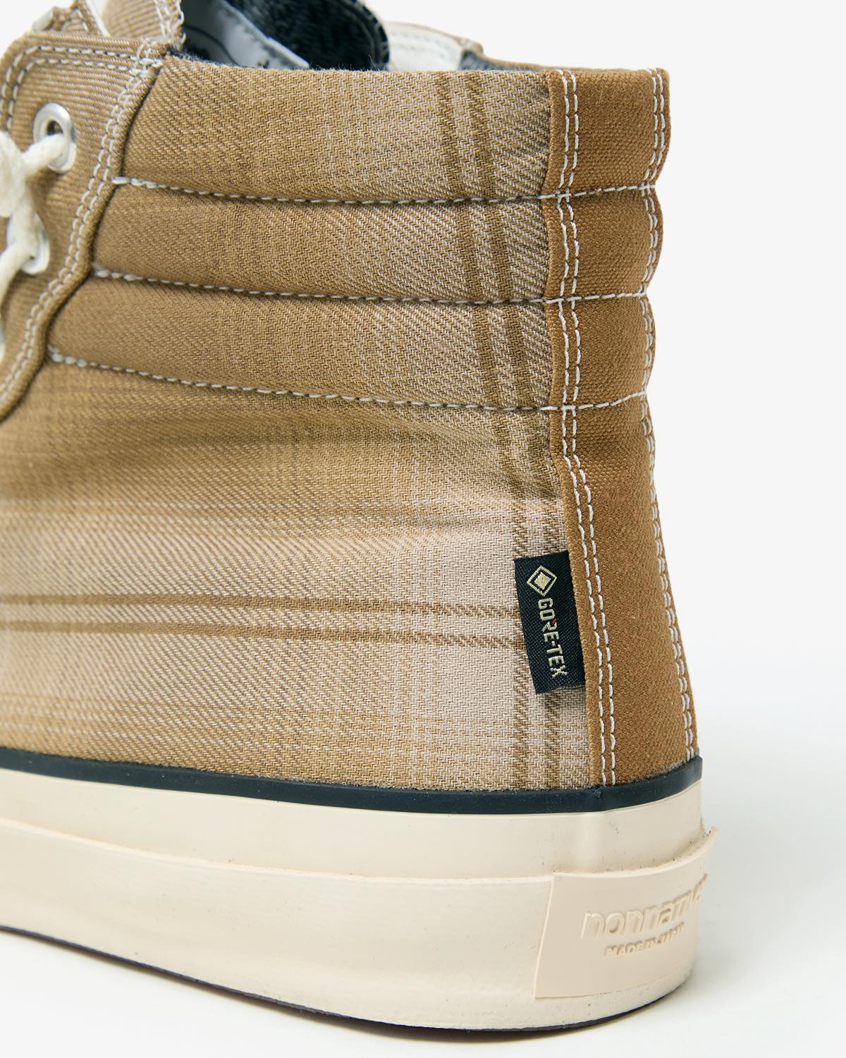 DWELLER TRAINER 2 HI COTTON TWILL OMBRE CHECK by Rafu WITH GORE-TEX