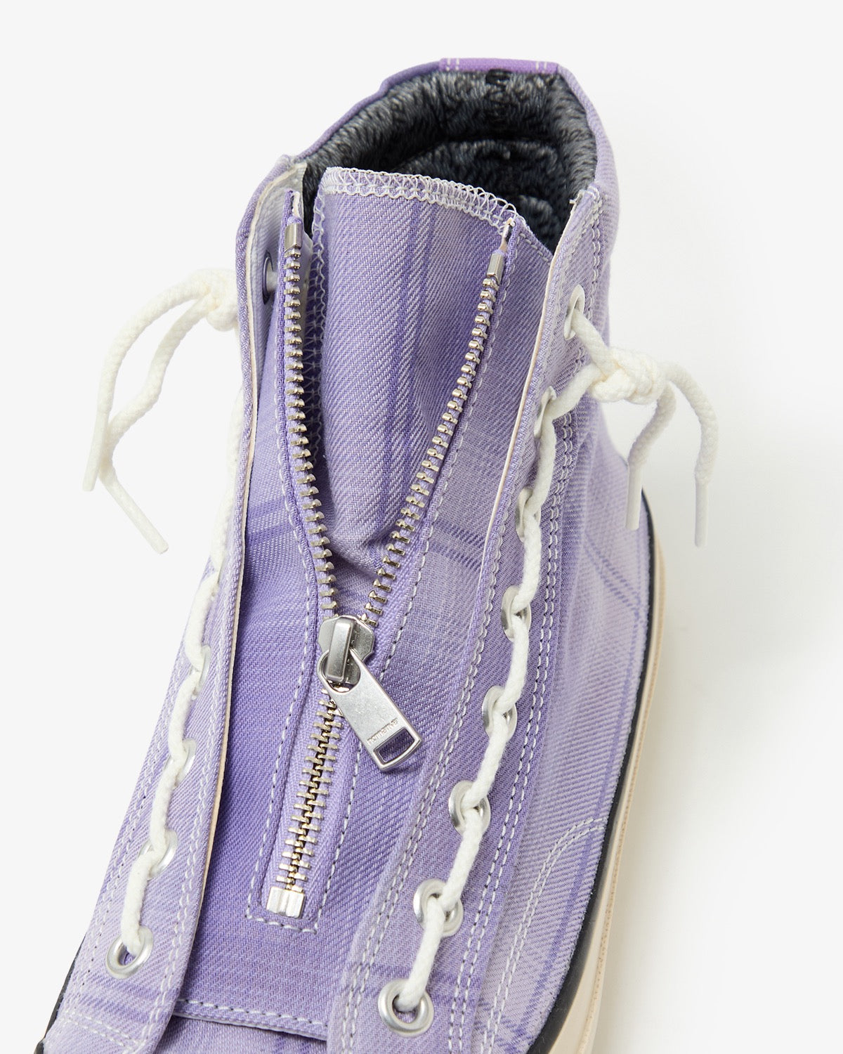 DWELLER TRAINER 2 HI COTTON TWILL OMBRE CHECK by Rafu WITH GORE-TEX