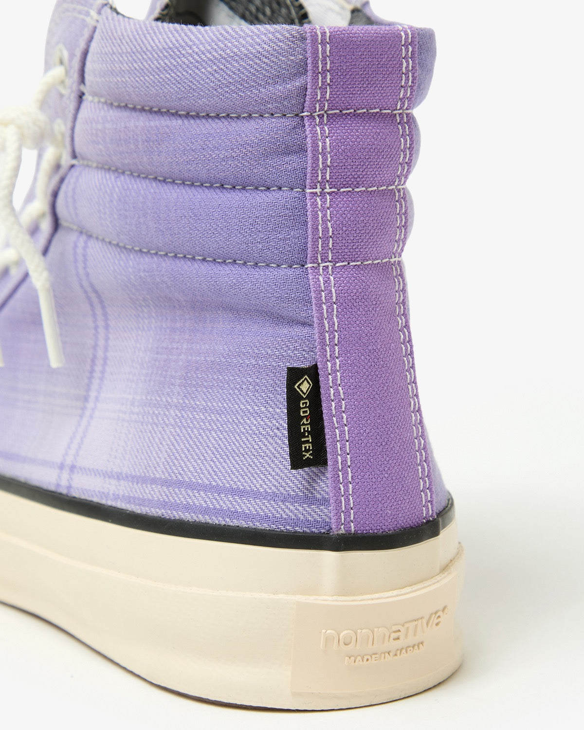 DWELLER TRAINER 2 HI COTTON TWILL OMBRE CHECK by Rafu WITH GORE-TEX