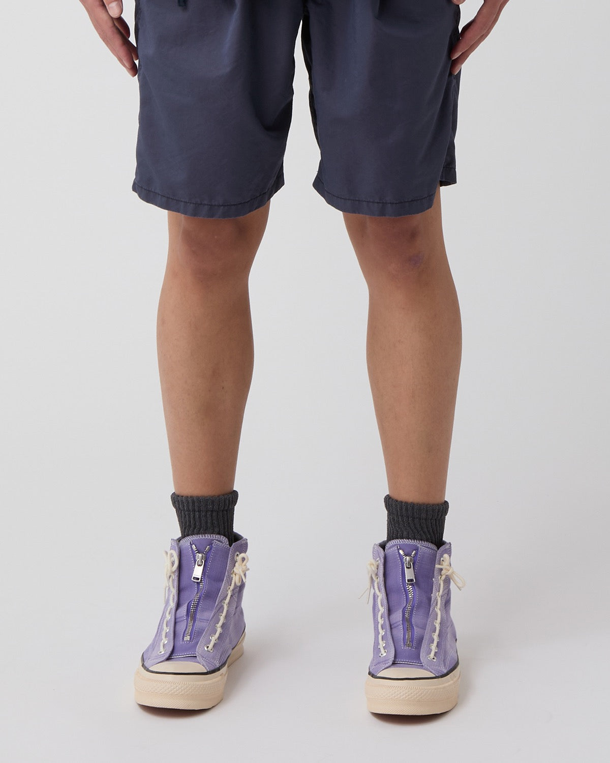 DWELLER TRAINER 2 HI COTTON TWILL OMBRE CHECK by Rafu WITH GORE-TEX