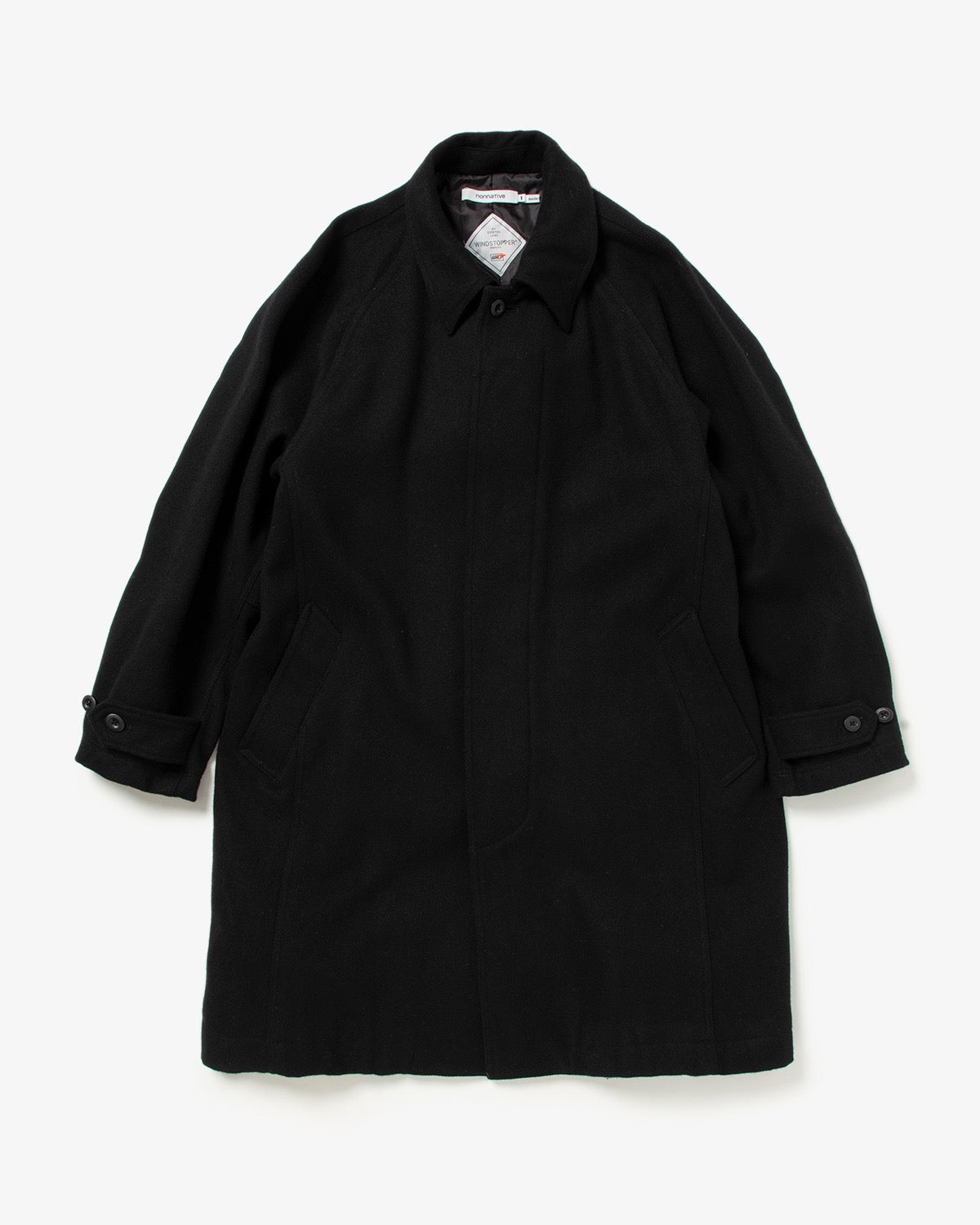 DWELLER LONG COAT WOOL DOBBY WITH GORE-TEX WINDSTOPPER