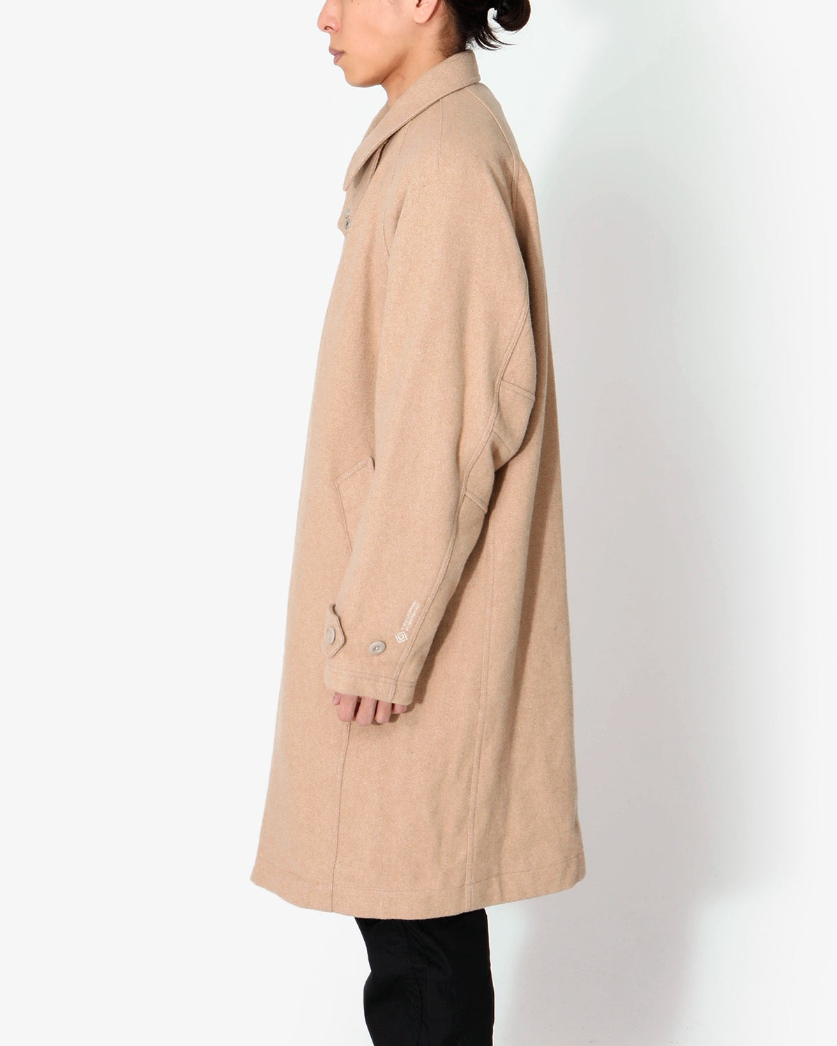 DWELLER LONG COAT WOOL DOBBY WITH GORE-TEX WINDSTOPPER