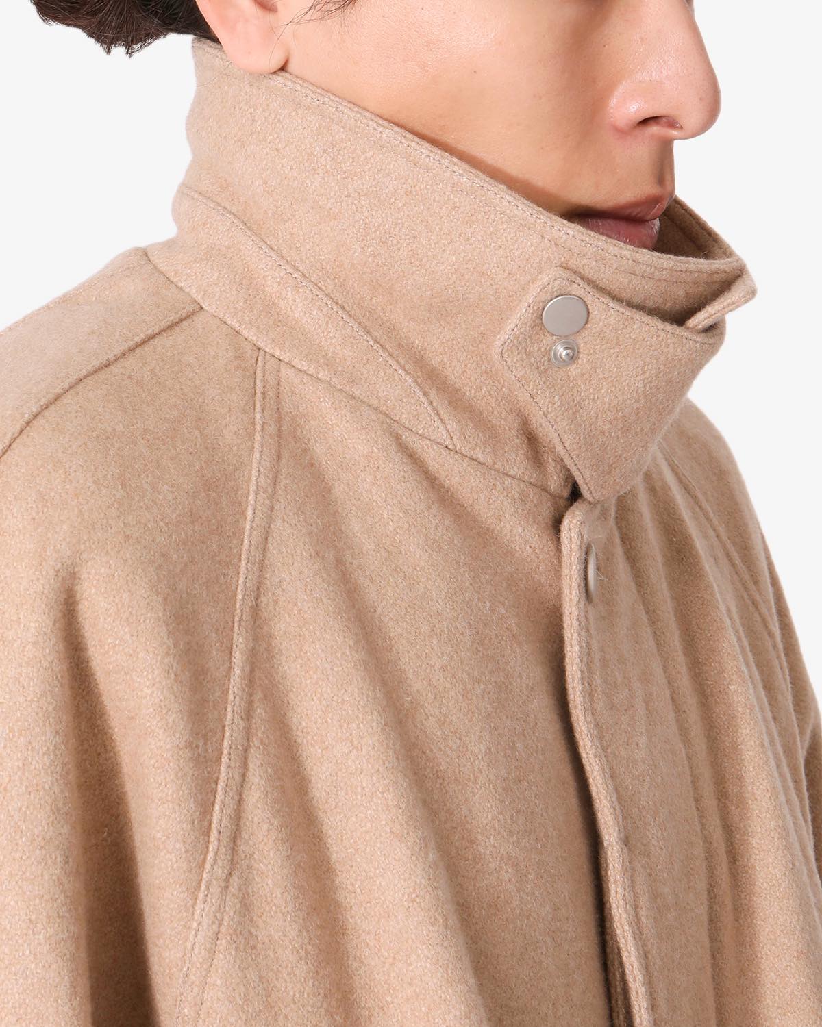 DWELLER LONG COAT WOOL DOBBY WITH GORE-TEX WINDSTOPPER