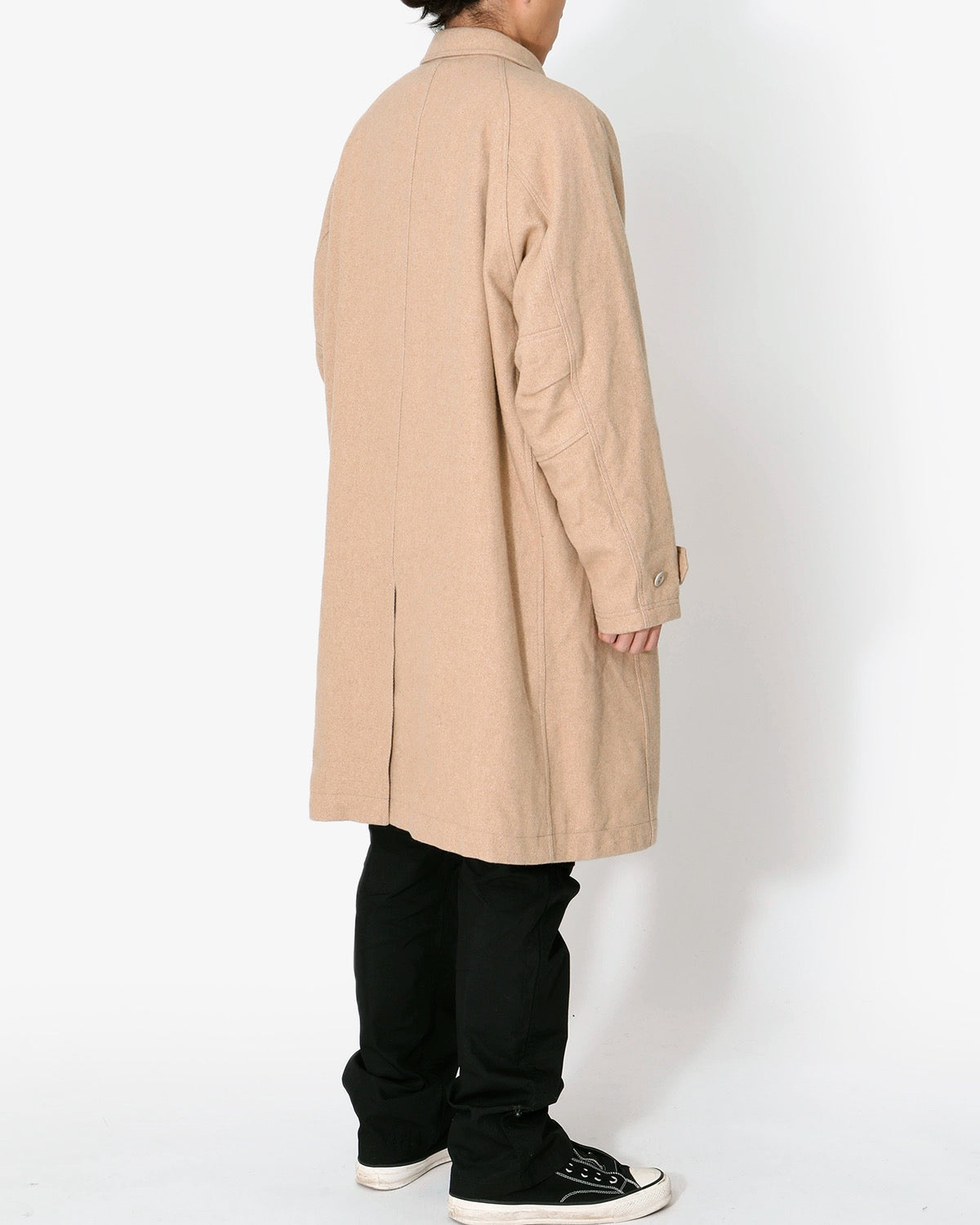 DWELLER LONG COAT WOOL DOBBY WITH GORE-TEX WINDSTOPPER