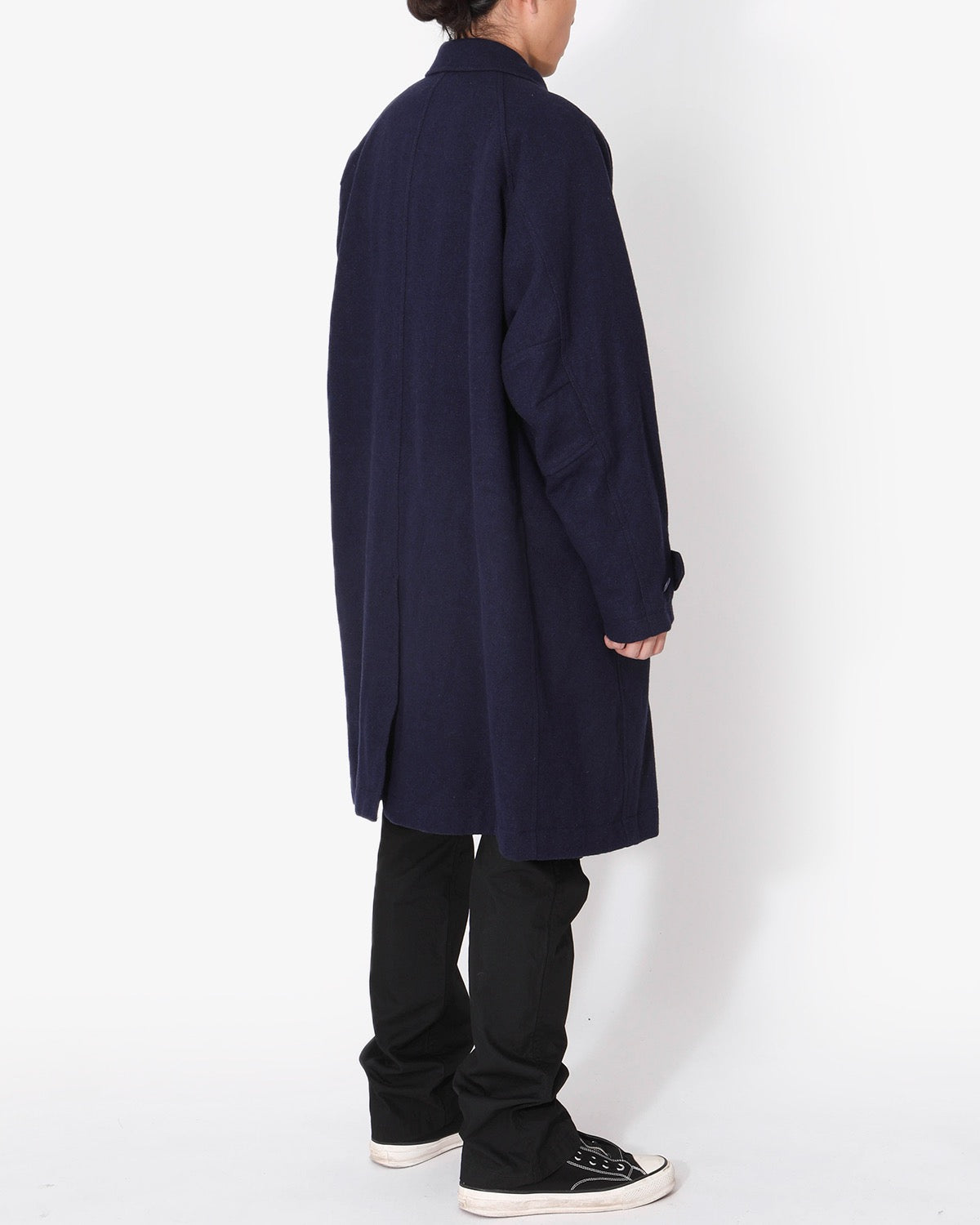 DWELLER LONG COAT WOOL DOBBY WITH GORE-TEX WINDSTOPPER