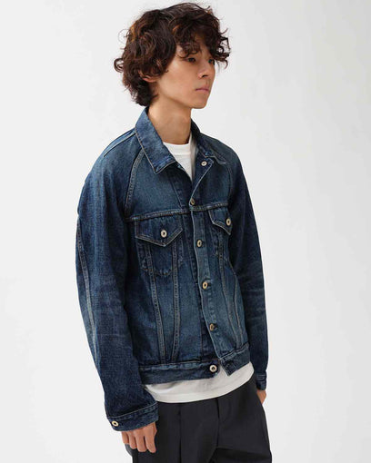 TRUCKER BLOUSON COTTON 13.5oz DENIM VW DARK