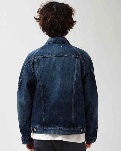 TRUCKER BLOUSON COTTON 13.5oz DENIM VW DARK