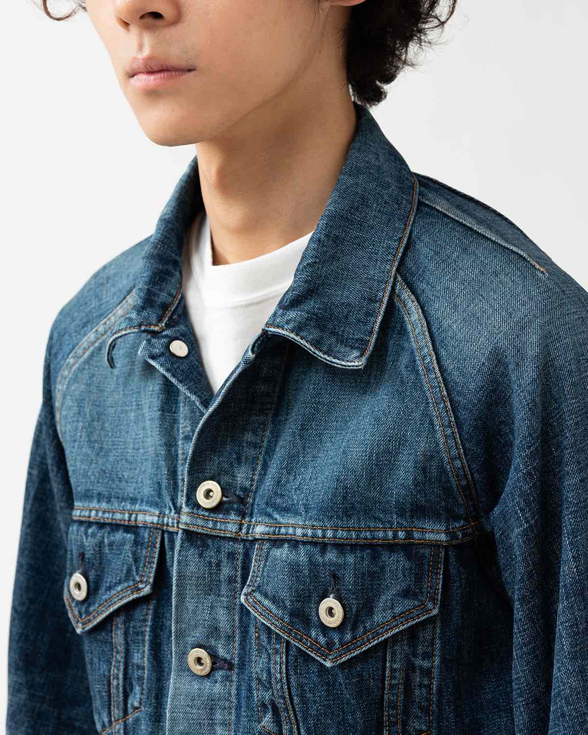 TRUCKER BLOUSON COTTON 13.5oz DENIM VW DARK