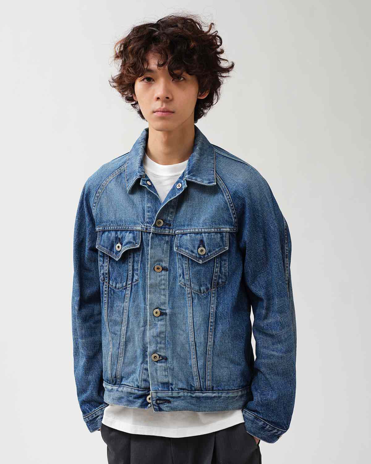 TRUCKER BLOUSON COTTON 13.5oz DENIM VW LIGHT