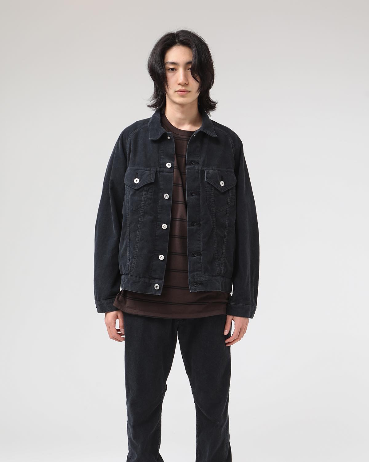 TRUCKER BLOUSON COTTON CORD SULFUR DYE