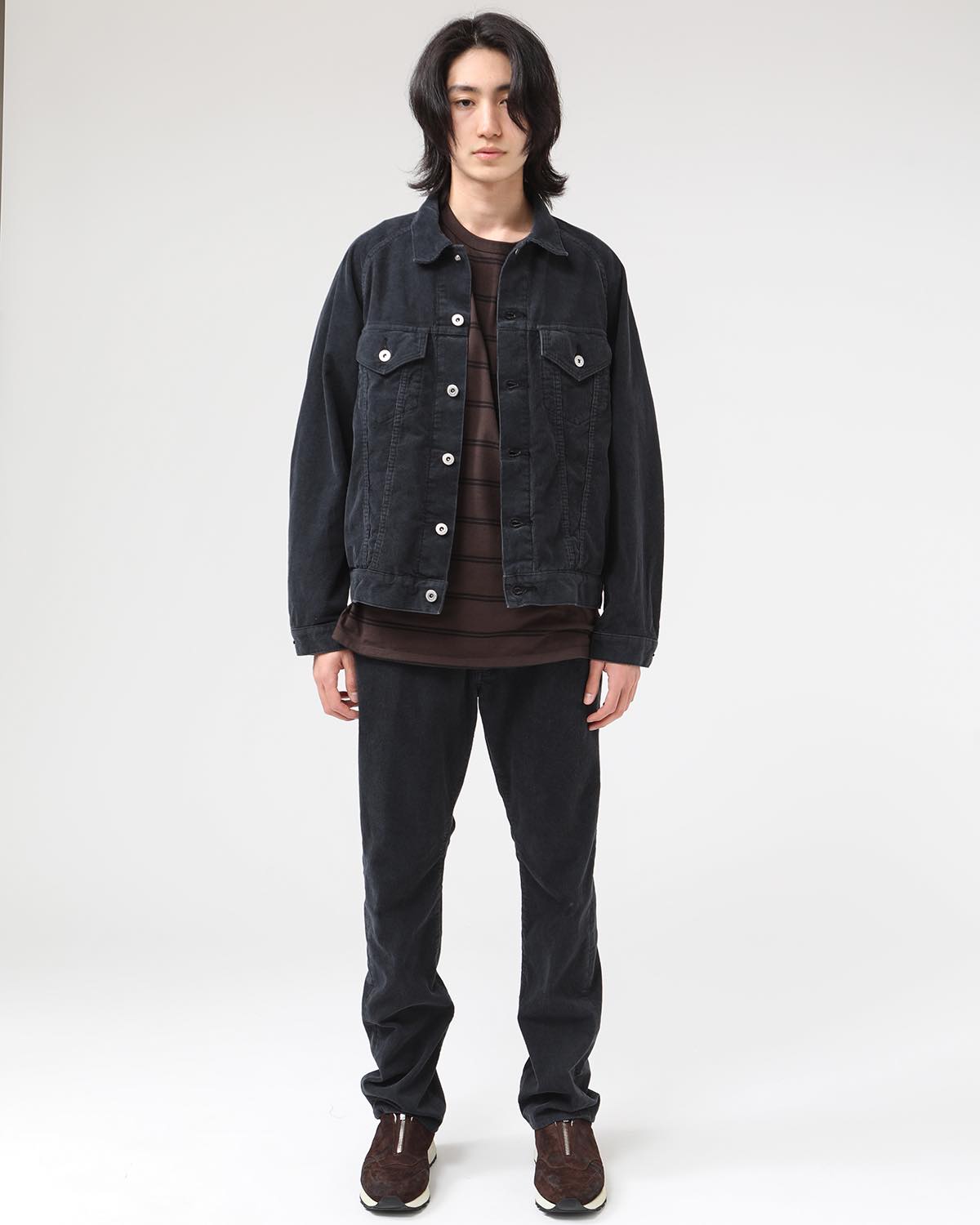 TRUCKER BLOUSON COTTON CORD SULFUR DYE