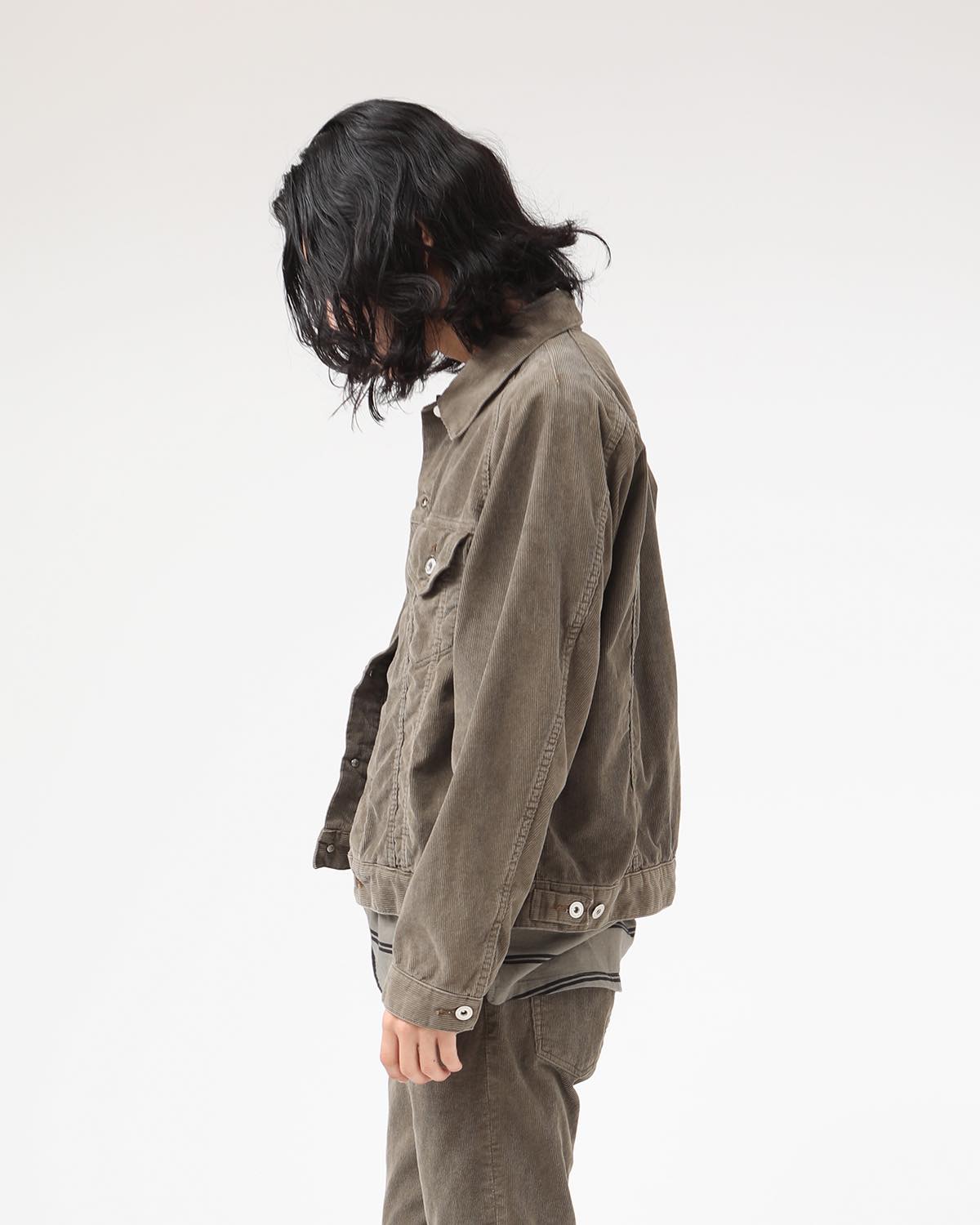 TRUCKER BLOUSON COTTON CORD SULFUR DYE