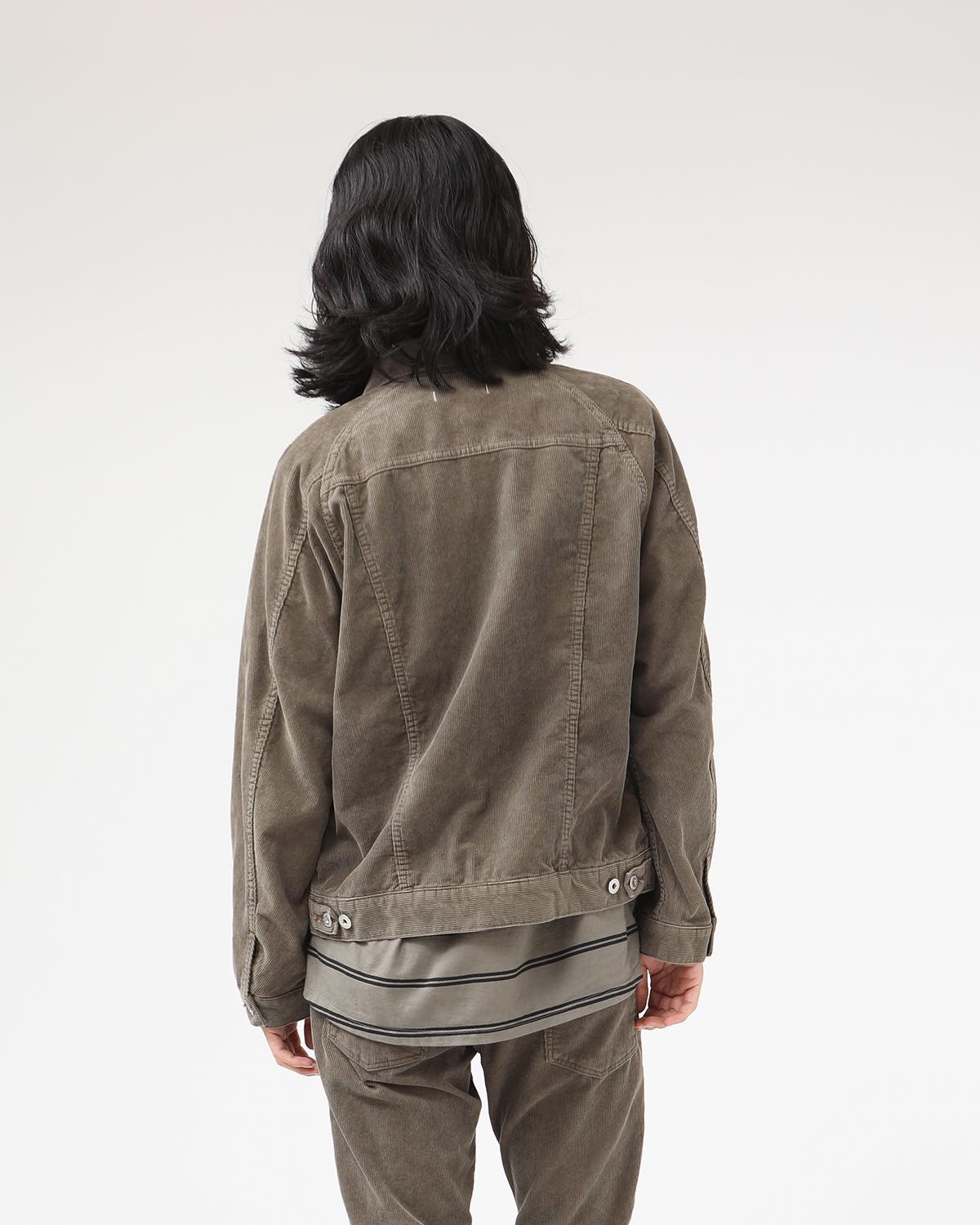 TRUCKER BLOUSON COTTON CORD SULFUR DYE