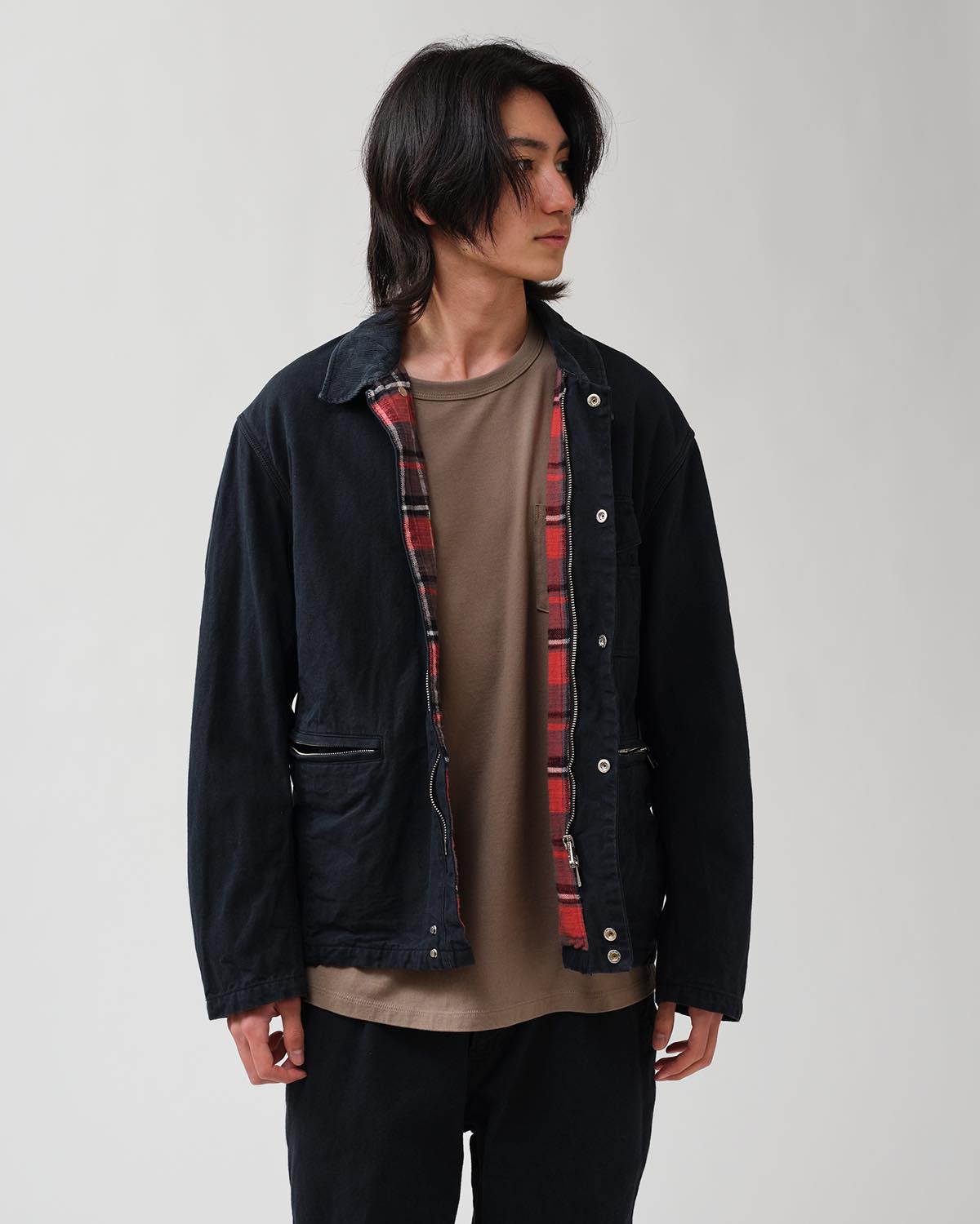 WORKER JACKET COTTON OXFORD SULFUR DYE