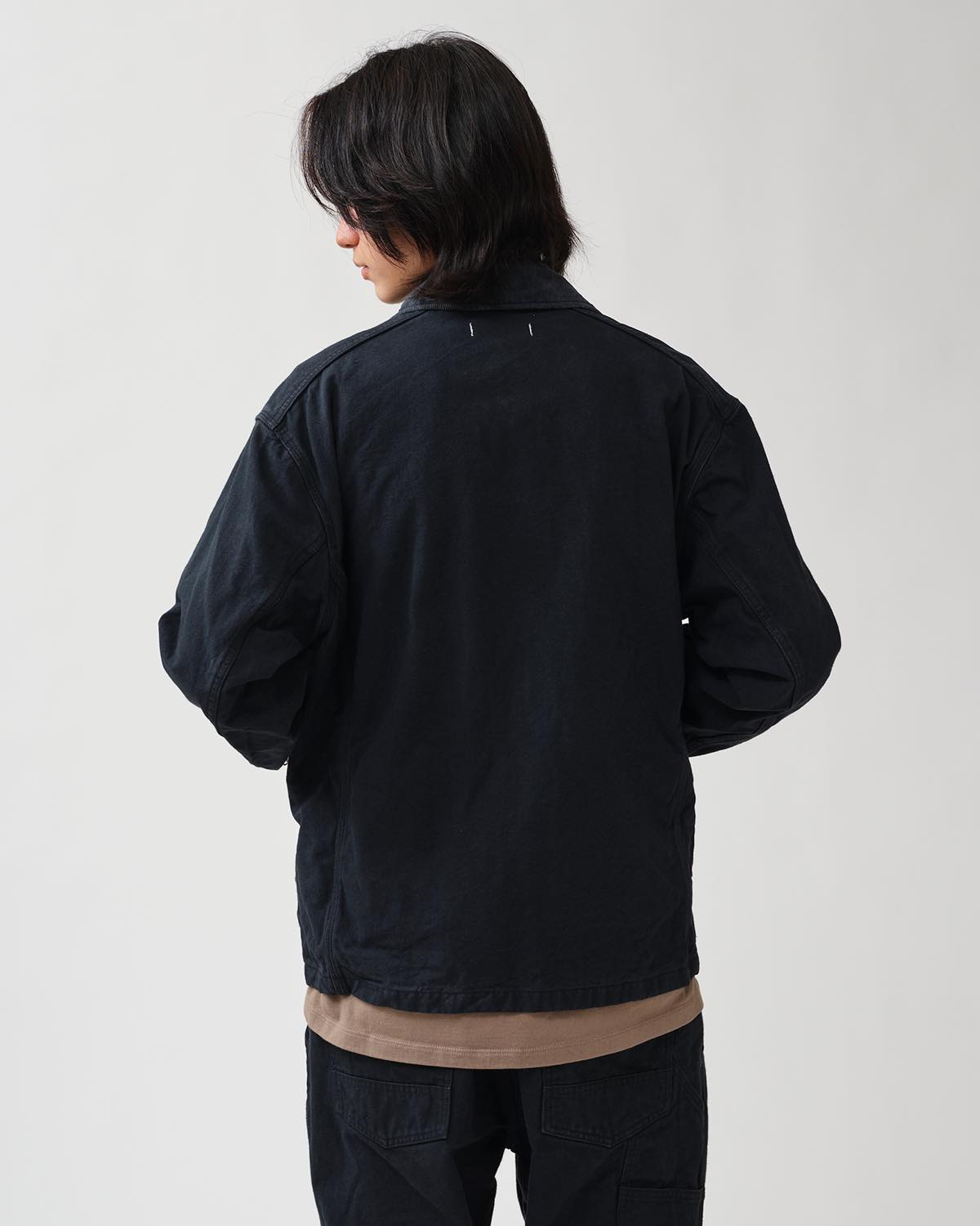 WORKER JACKET COTTON OXFORD SULFUR DYE