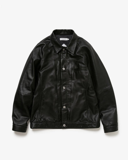 TRUCKER BLOUSON SHEEP LEATHER WITH GORE-TEX WINDSTOPPER®