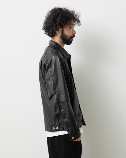 TRUCKER BLOUSON SHEEP LEATHER WITH GORE-TEX WINDSTOPPER®