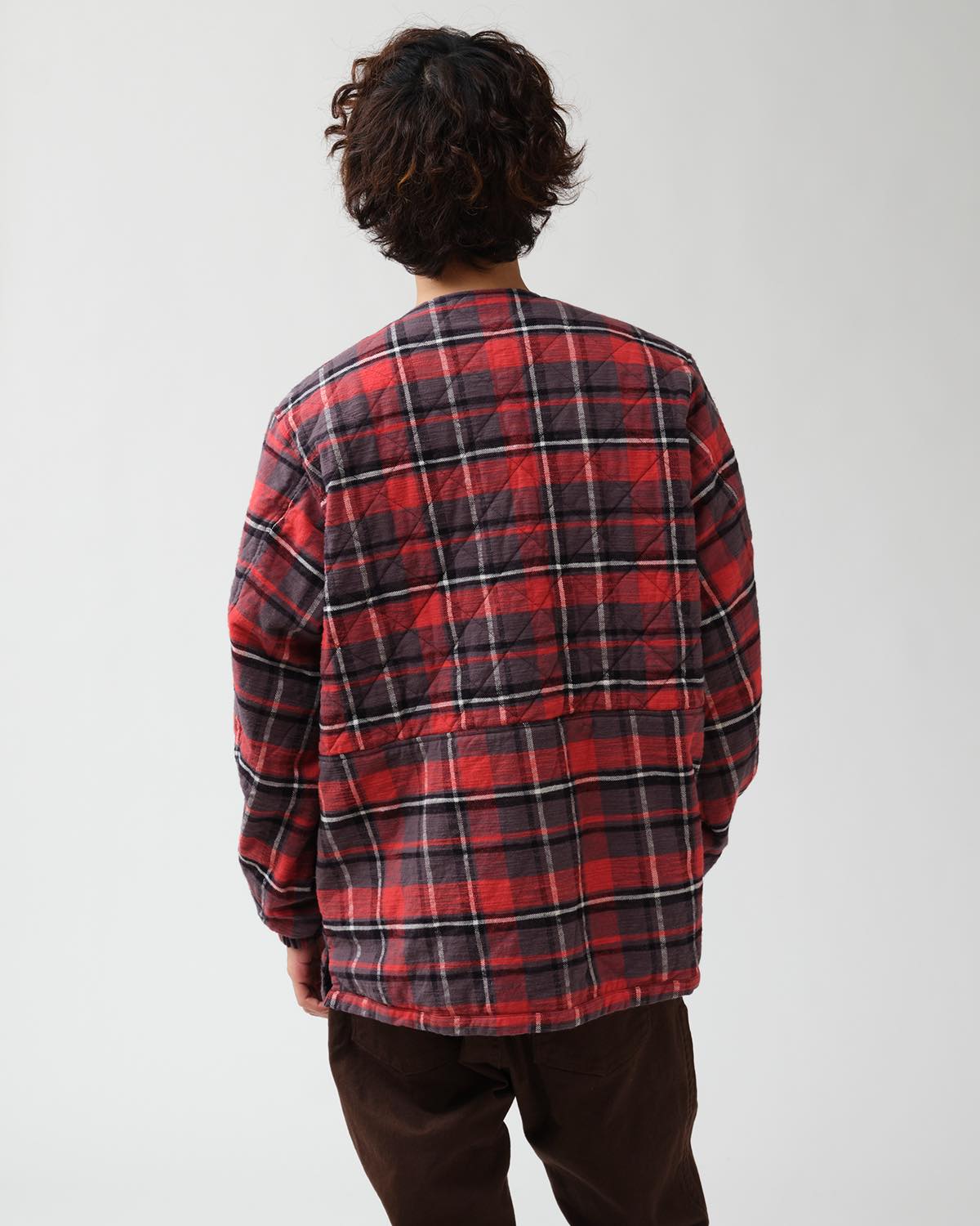 HIKER PULLOVER PUFF JACKET COTTON SLUB FLANNEL CHECK