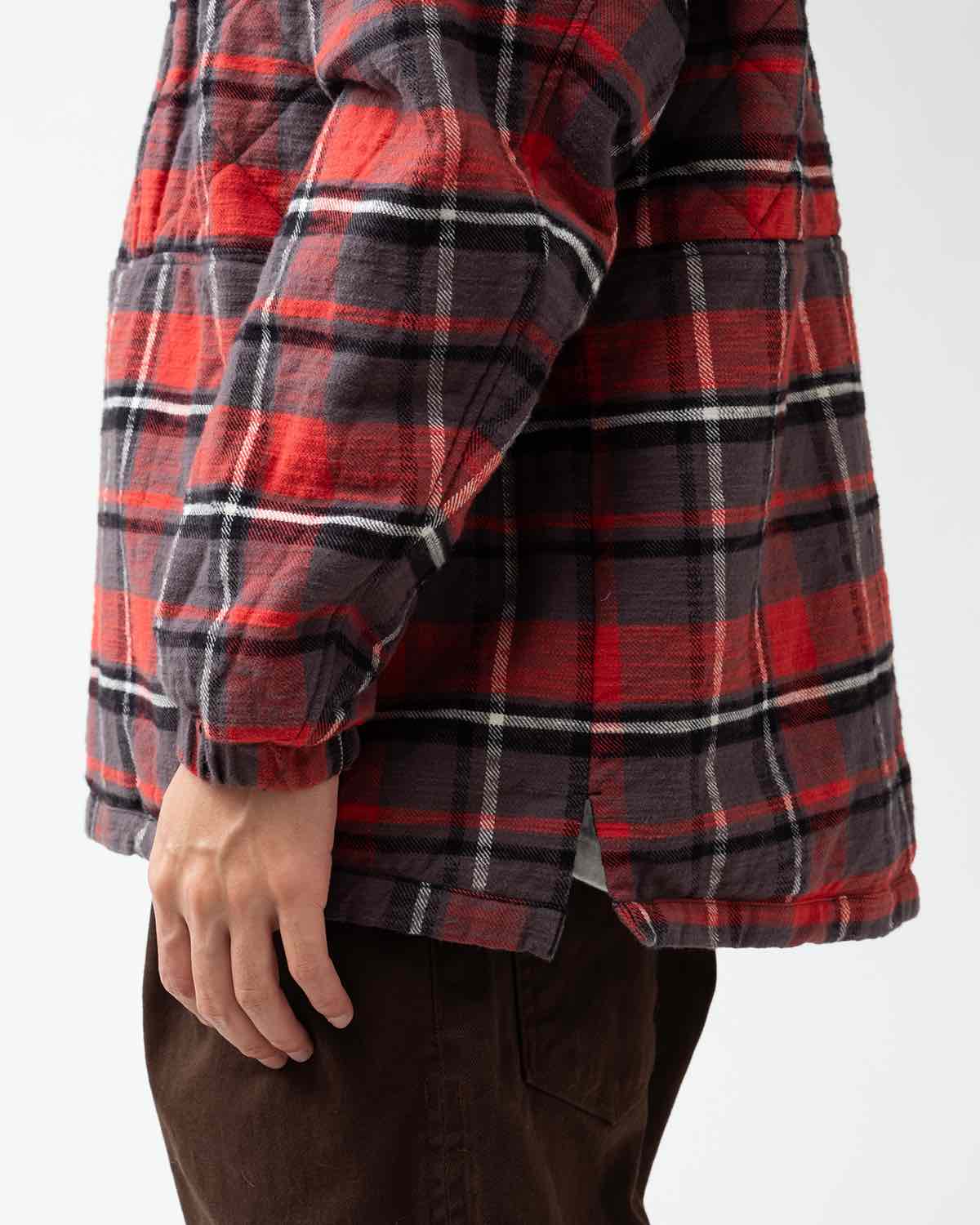 HIKER PULLOVER PUFF JACKET COTTON SLUB FLANNEL CHECK