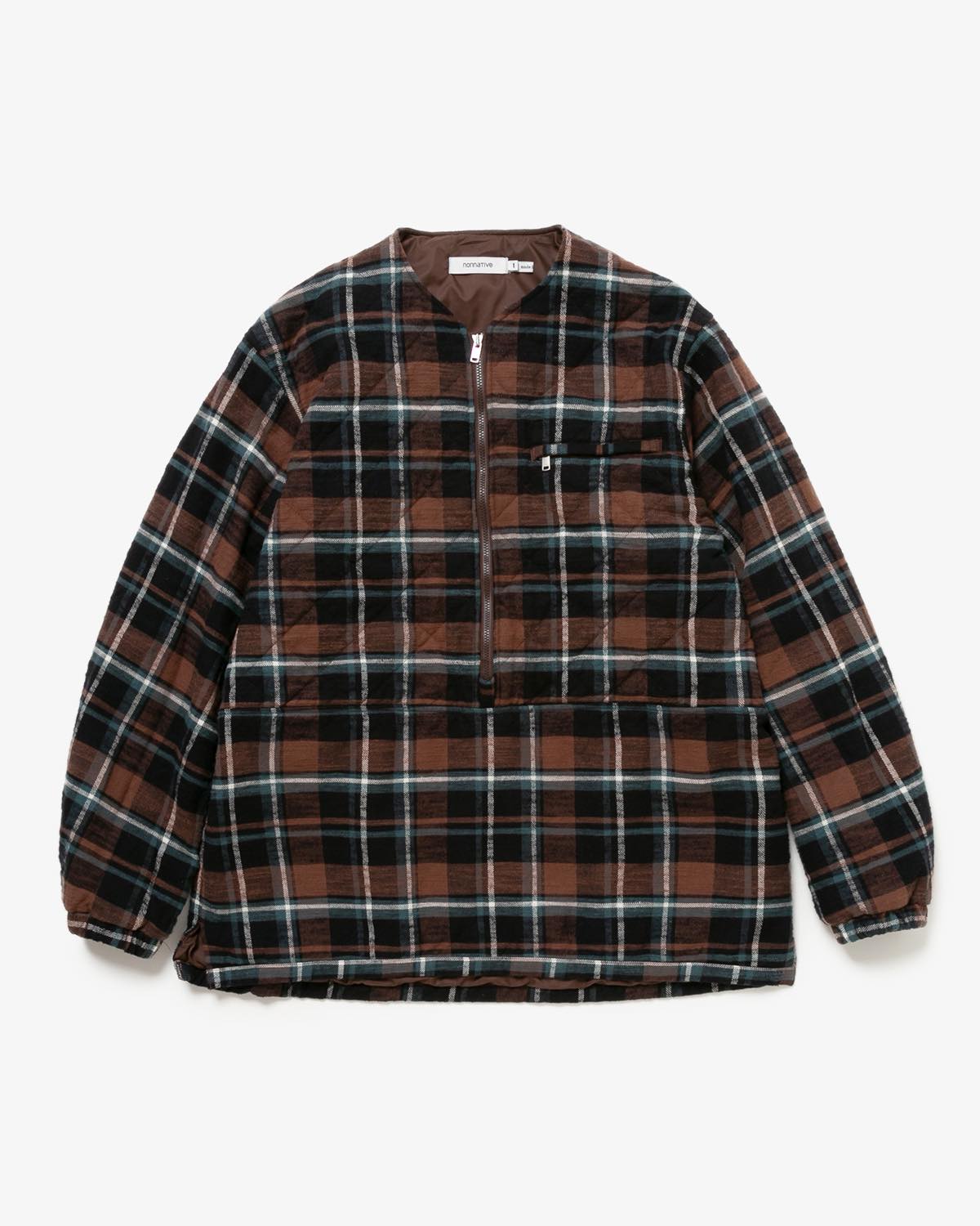 HIKER PULLOVER PUFF JACKET COTTON SLUB FLANNEL CHECK