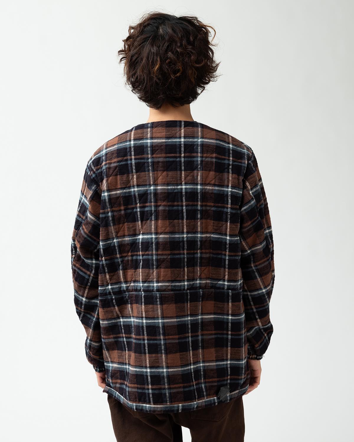 HIKER PULLOVER PUFF JACKET COTTON SLUB FLANNEL CHECK