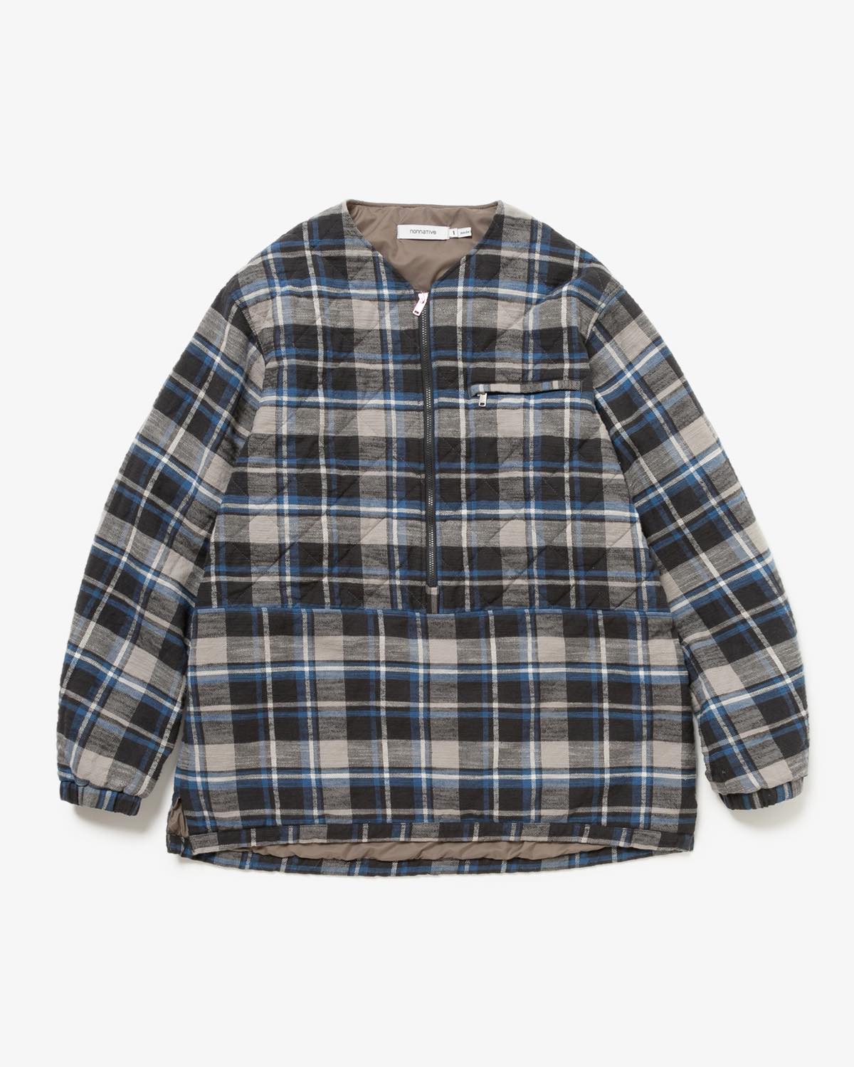 HIKER PULLOVER PUFF JACKET COTTON SLUB FLANNEL CHECK