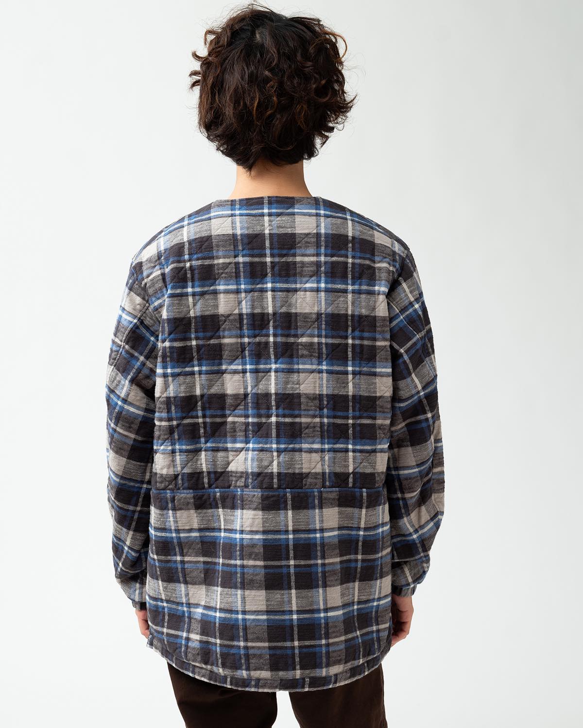 HIKER PULLOVER PUFF JACKET COTTON SLUB FLANNEL CHECK