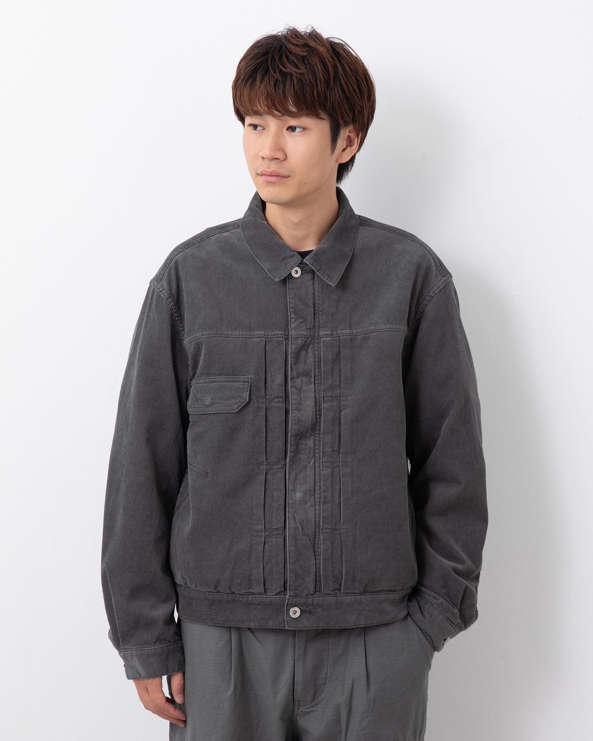 TRUCKER BLOUSON COTTON CORD SULFUR DYE WITH WINDSTOPPER®