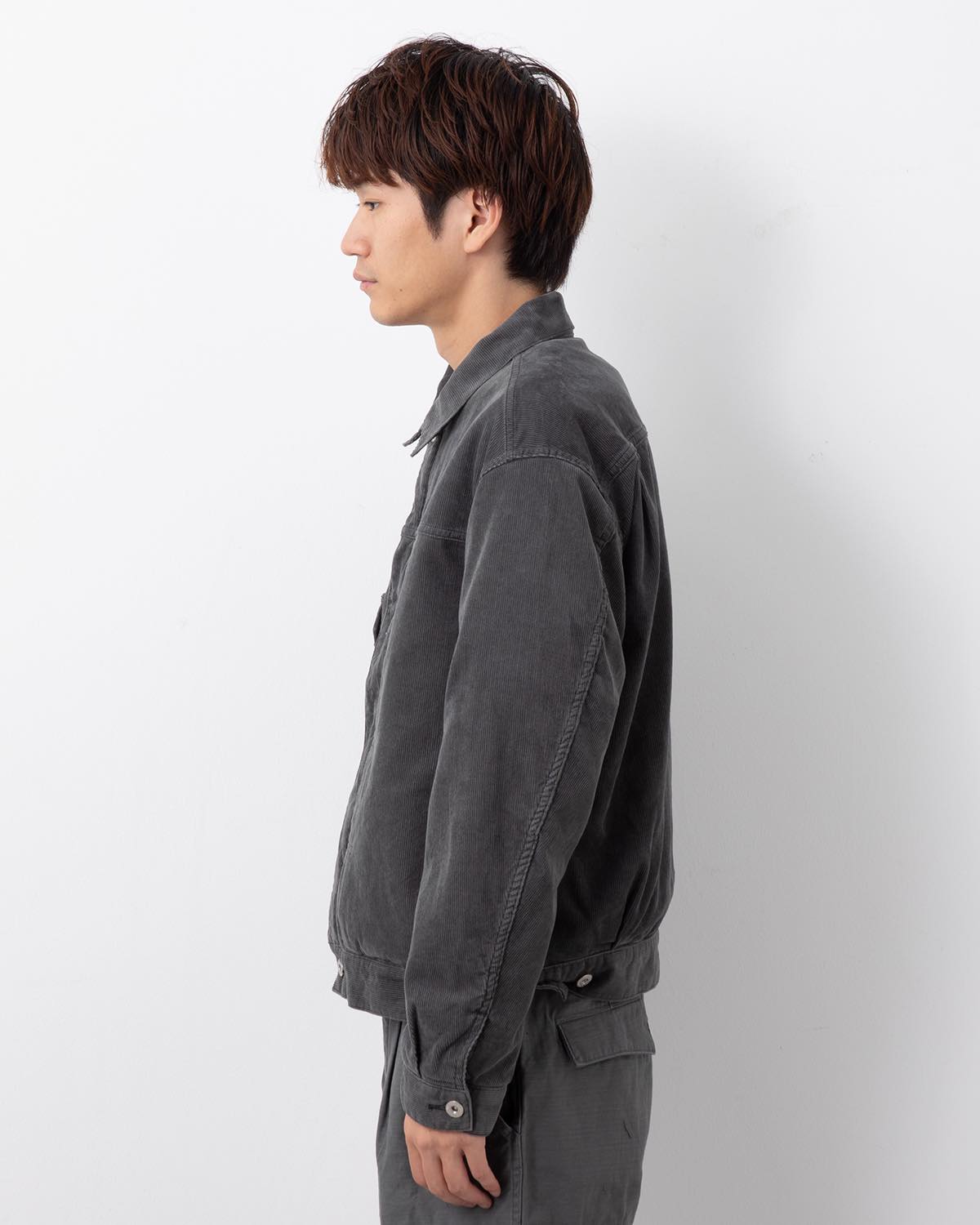 TRUCKER BLOUSON COTTON CORD SULFUR DYE WITH WINDSTOPPER®