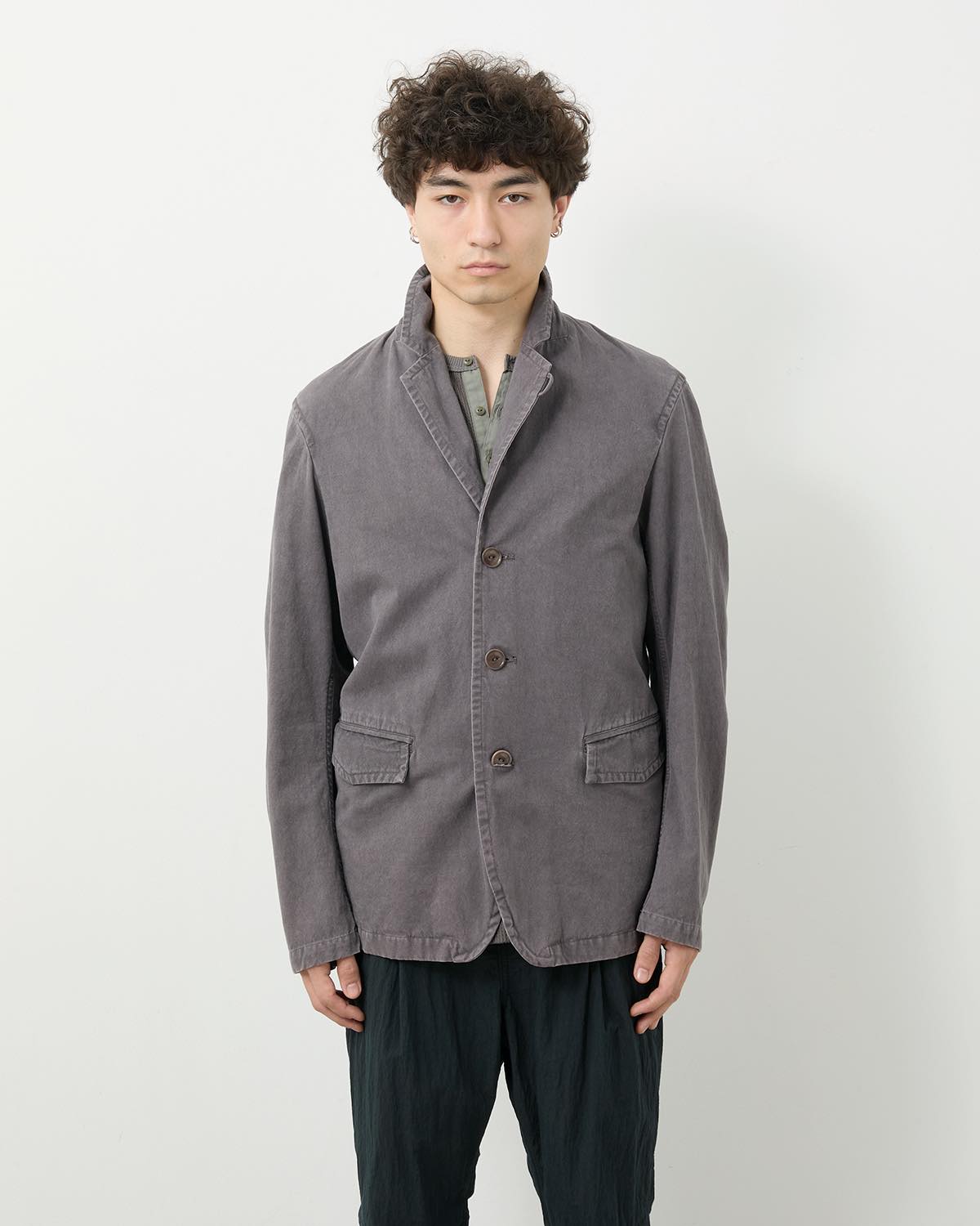 OFFICER 5B JACKET C/Li CANVAS SULFUR DYE