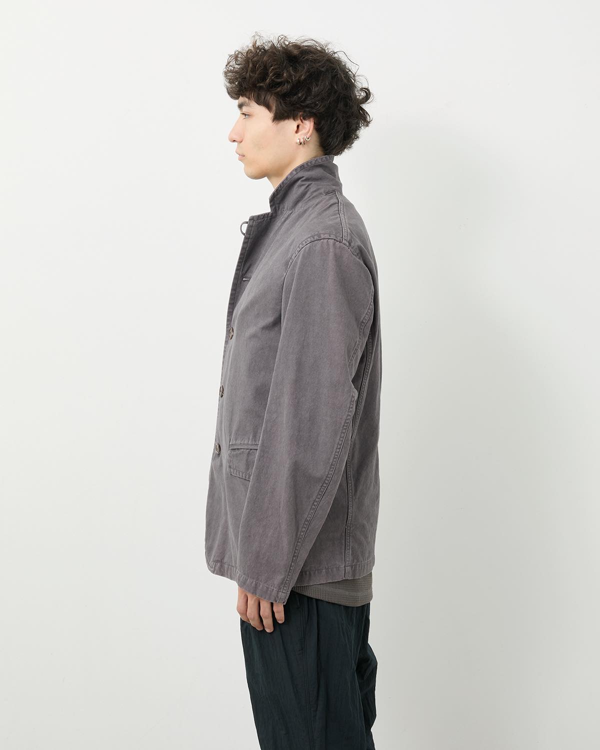 OFFICER 5B JACKET C/Li CANVAS SULFUR DYE