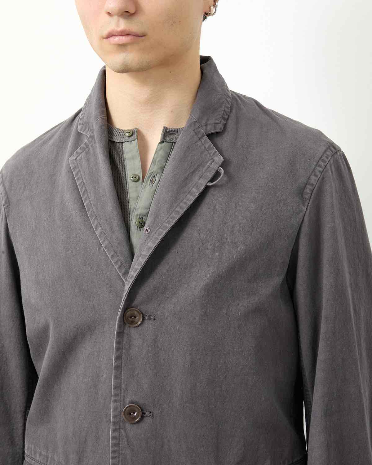 OFFICER 5B JACKET C/Li CANVAS SULFUR DYE