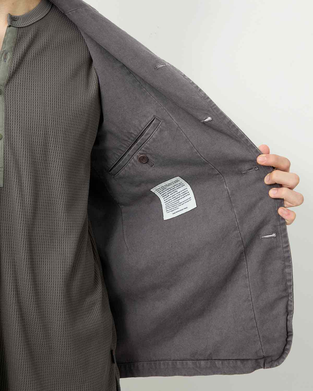 OFFICER 5B JACKET C/Li CANVAS SULFUR DYE