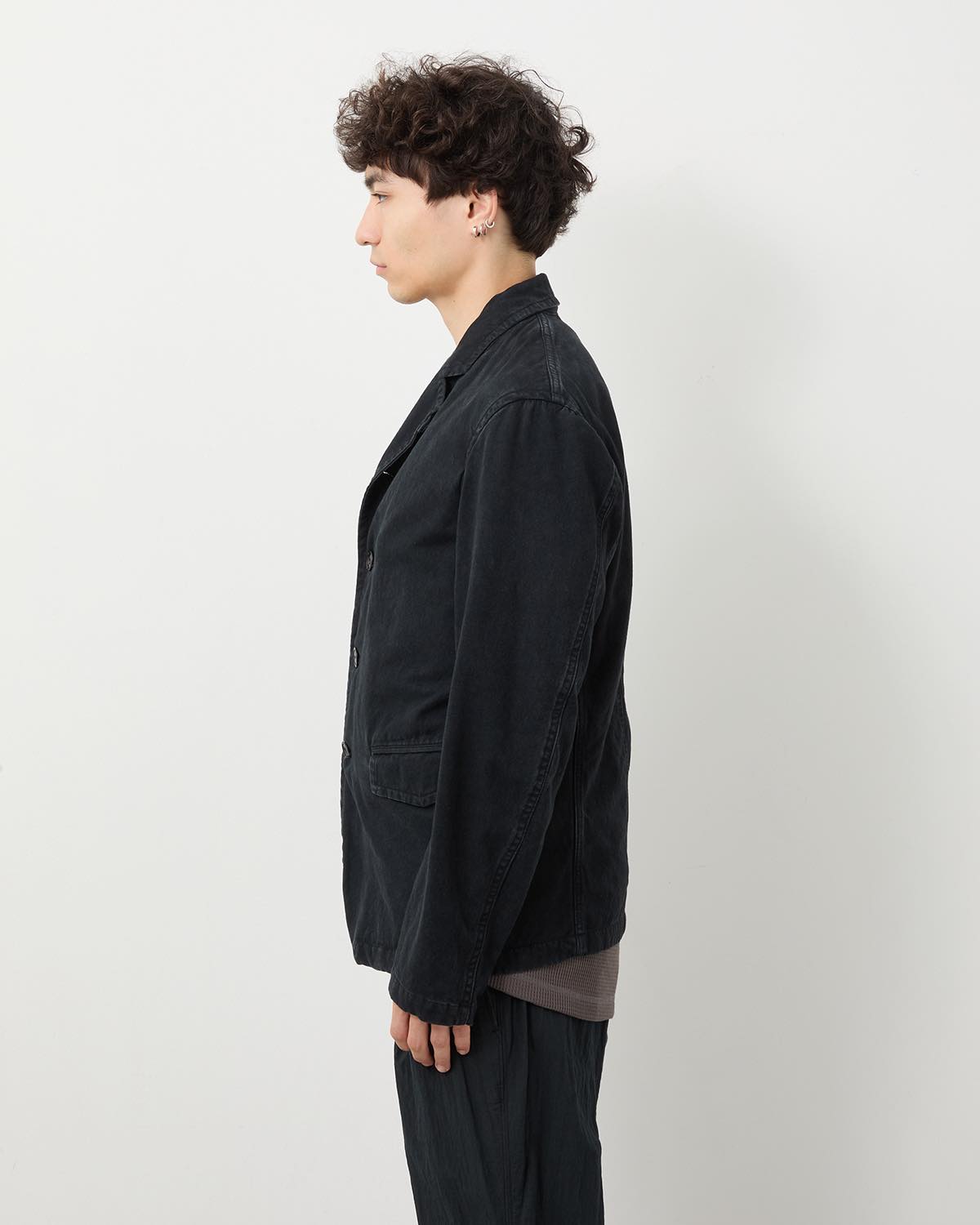 OFFICER 5B JACKET C/Li CANVAS SULFUR DYE