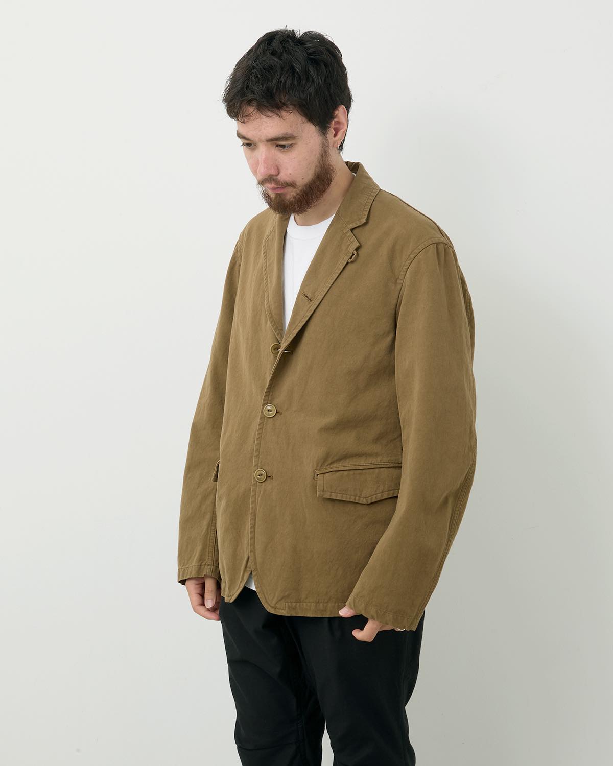 OFFICER 5B JACKET C/Li CANVAS SULFUR DYE