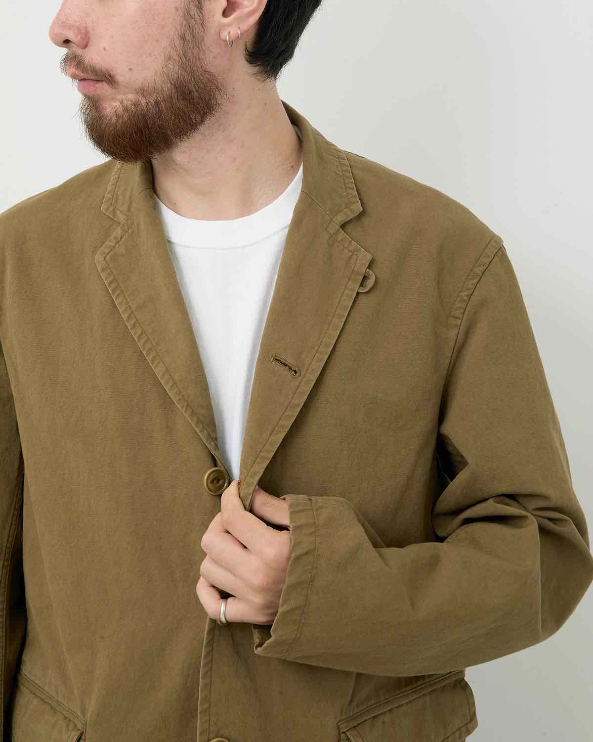 OFFICER 5B JACKET C/Li CANVAS SULFUR DYE