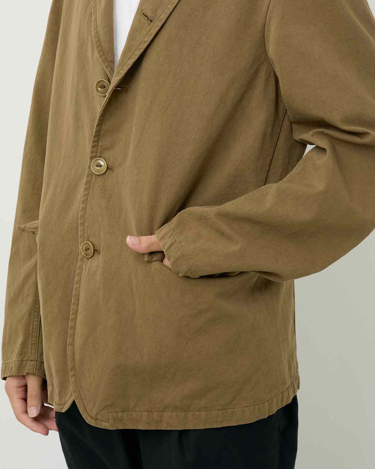 OFFICER 5B JACKET C/Li CANVAS SULFUR DYE