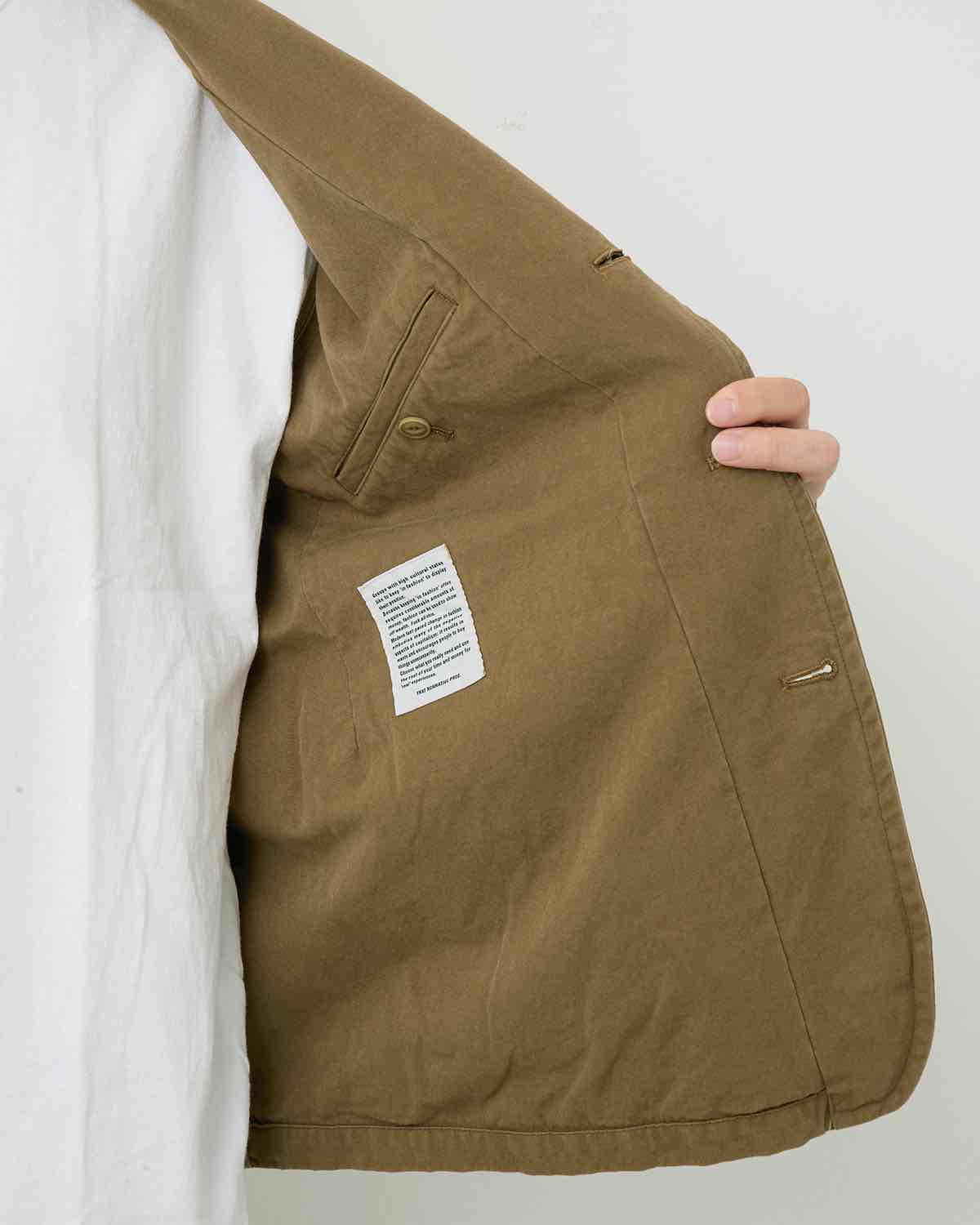 OFFICER 5B JACKET C/Li CANVAS SULFUR DYE