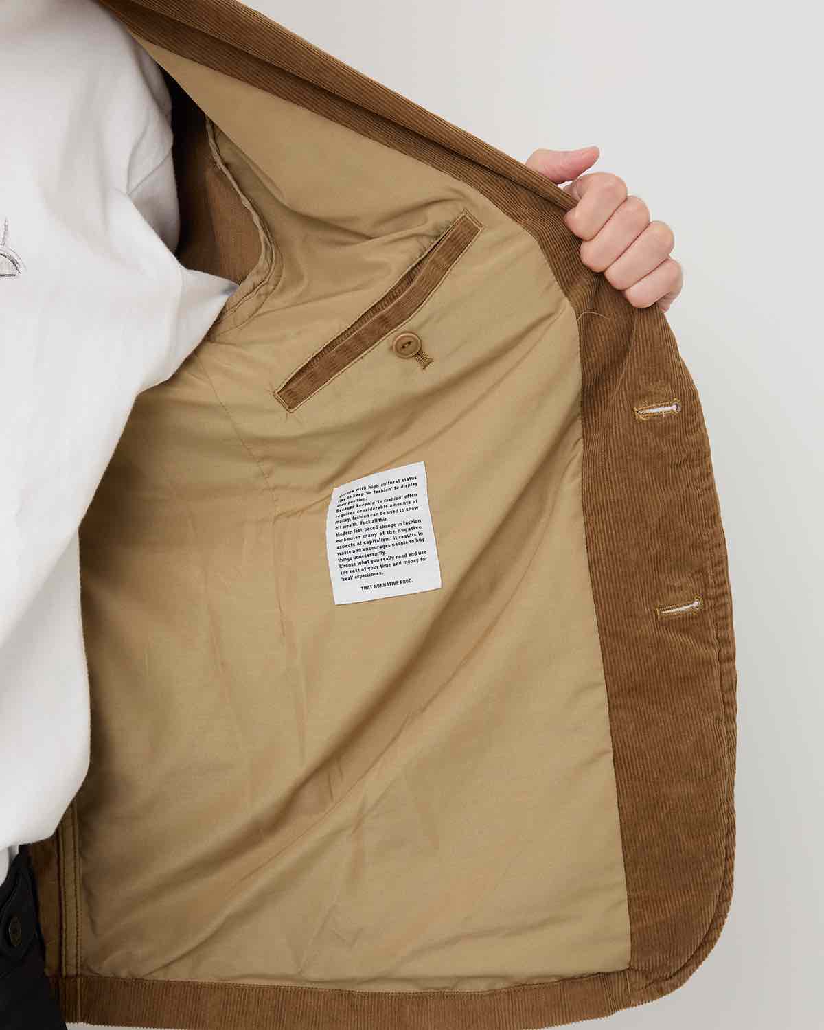 OFFICER 5B JACKET COTTON CORD SULFUR DYE