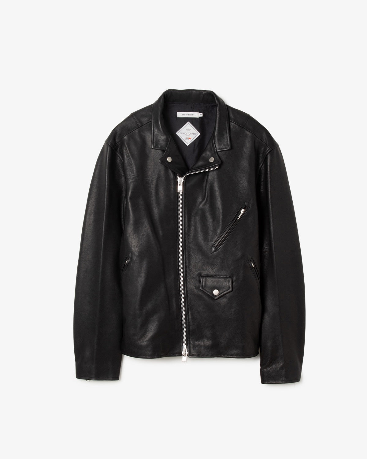 noir⭐︎ライダース RIDER BLOUSON COW LEATHER WITH WINDSTOPPER | nonnative(ノン